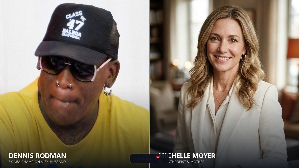Michelle Moyer and Dennis Rodman